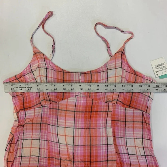 Abound Nordstrom Women's Plaid Spaghetti Strap Lightweight Mini Dress Size L NWT - Picture 11 of 13